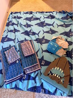 Shark Themed Kids Bathroom Set