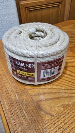 SISAL ROPE 1/2 INCH 50 FEET BRAND NEW