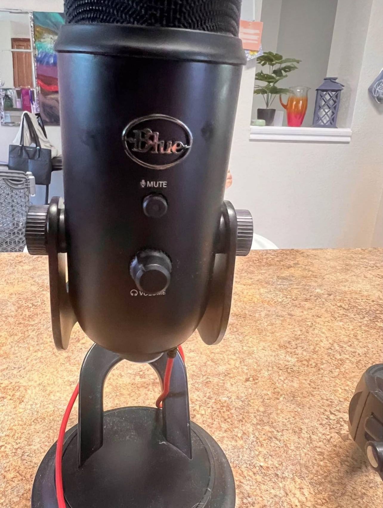 Professional Blue Yet Microphone And Noise Canceling Headphones