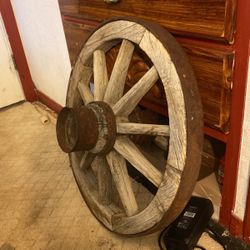 Antique Wagon Wheel Intact