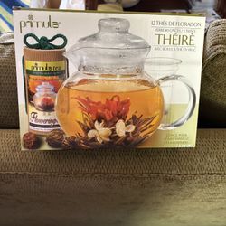 New…..Primula PTA-4002 Clear Flowering Tea Pot Set, 40 Oz.
