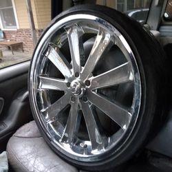 Chrome 22s And Black 22s  Just Rims