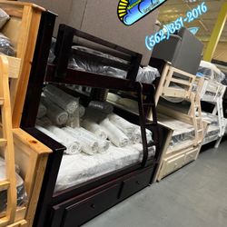 Triple Cherry Bunk Bed With Trundle New Cama Bonita Mattresses Colchones  