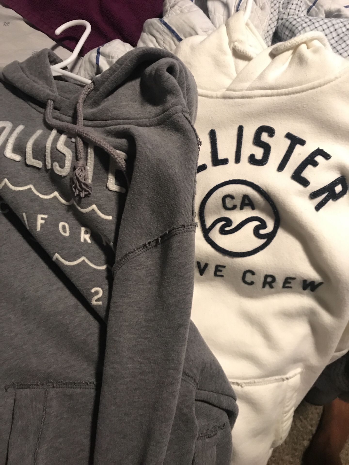 2 HOLLISTER hoodies, size large (fits medium too) $20 for both