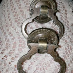 2 Small Antique Dresser Handle