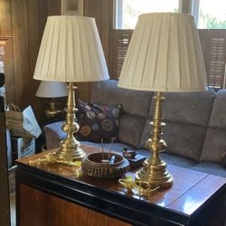 2 Matching Mid Century Stiffel Lamps OBO