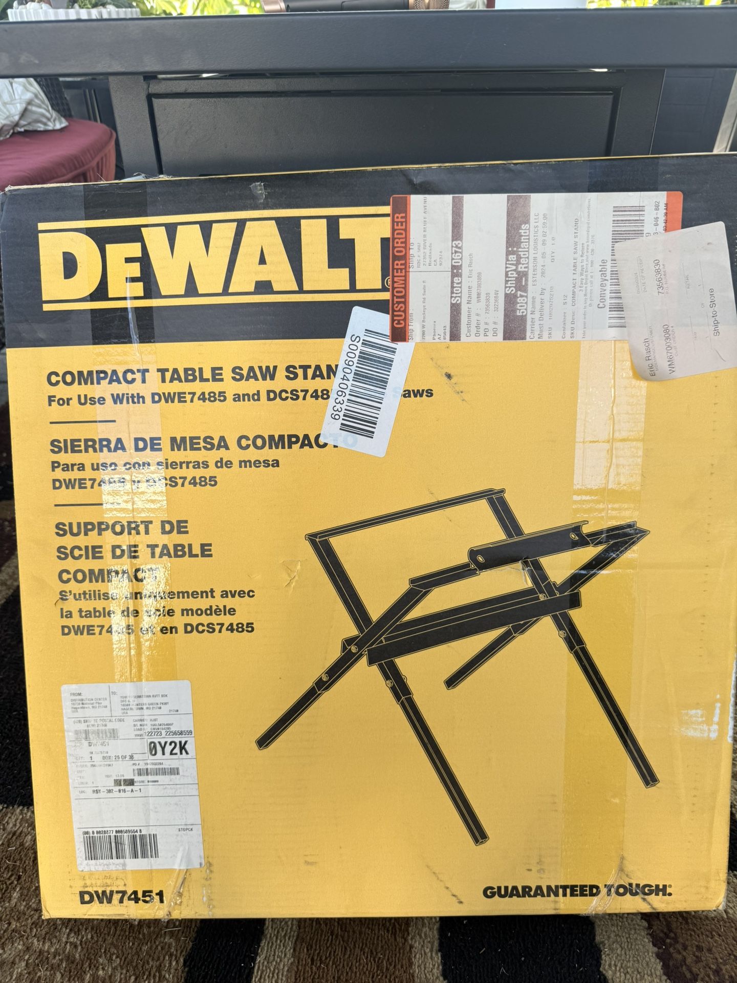 Dewalt DW7451 Compact Table Saw Stand