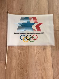 1984 Los Angeles Summer Olympics handheld commemorative flag