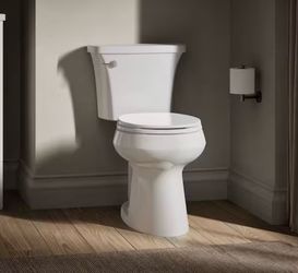 Kholer Highline Arc 12 in. Rough In 2-Piece 1.28 GFP Single Flush Round Chair Height Toilet in White with Soft Close Seat