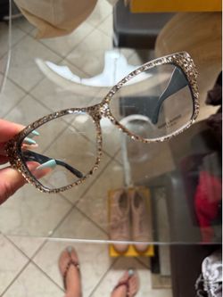 Yves saint laurent silver glitter glasses