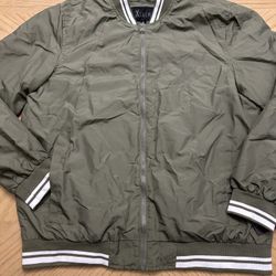 Iextreme NWT olive green varsity windbreaker jacket size XL