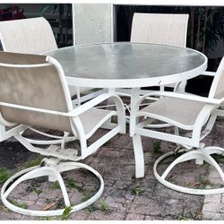 5 Piece Patio Set Sale White 
