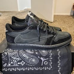 Nike Jordan 1 Low Travis Scott Black Phantom Size 12