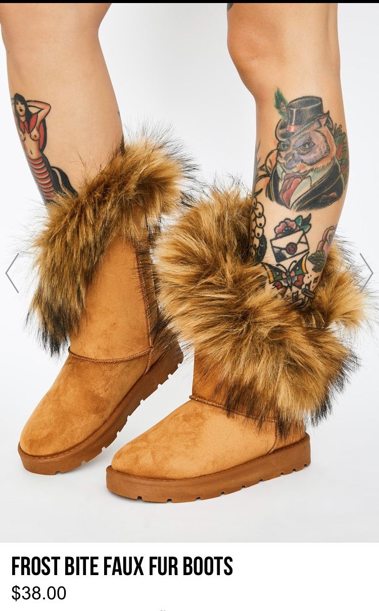 Bamboo fur boots