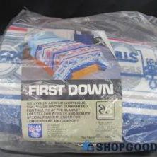 First Down Twin Size Blanket. Item No 600 (Shopgoodwill)