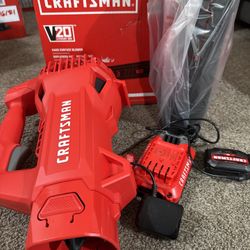 Craftsman CMCBL71001 20V Cordless Leaf Blower Kit BATTERY & CHARGER INCLUDED