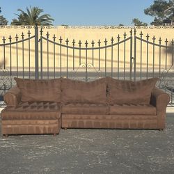 Brown Sectional Couch Sofa 