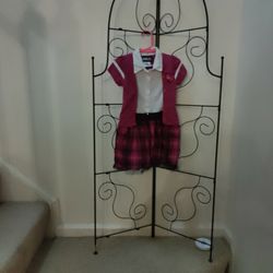 Cotton Dress With Best Attached Lace Trim