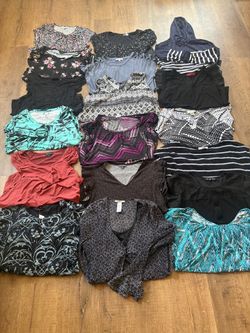 Women’s XL Shirt Blouse Bundle Lot of 18 Name Brand Wholesale Resale