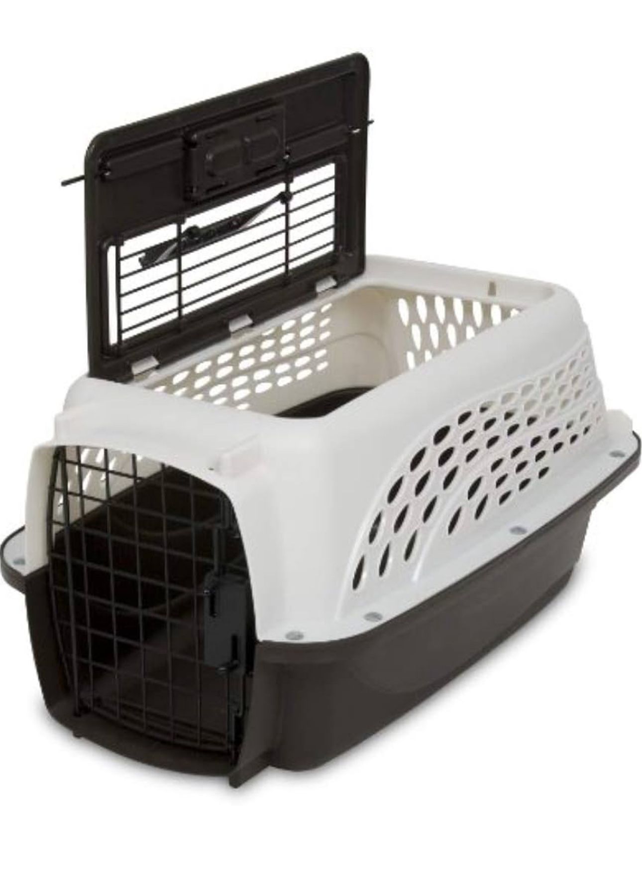 🔥Brand new🔥 Petmate Dog Crates for Small Dogs & Cat Carriers, Two-Door Plastic Pet Kennel, Top & Front Loading, Made in USA, 19", White