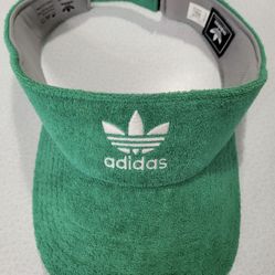 Adidas Green Terry Cloth Visor Hat