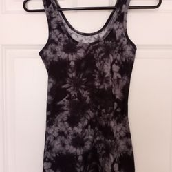 TANK TOP Black & Grey Tye- Dye  size S (3-5)