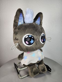 16" Fukuya Black Galaxy Momo Sitting Cat Plush