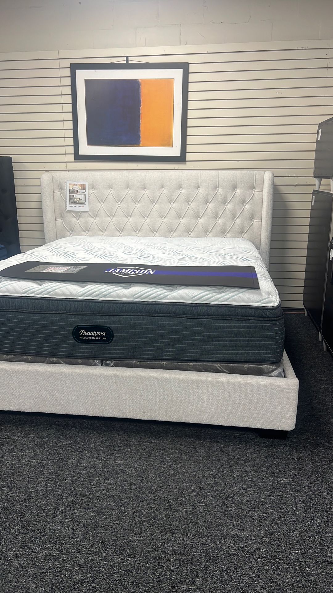 King Size Mattress Beautyrest Pressure Smart Lux $999. Bed Frame King Size $599