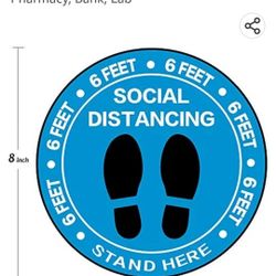 Social distancing Floor Signs