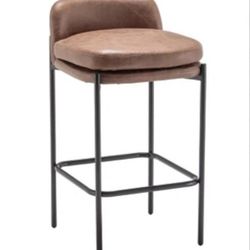 28" Seat/Counter Height "Bentley" Barstool-by Wovenbyrd-Faux Leather(Brand New)