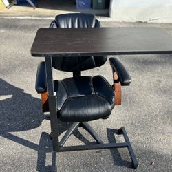Desk & Leather Chair 