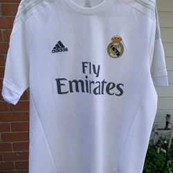 Adidas Real Madrid All White 2016 Authentic Jersey Mens Size Large 