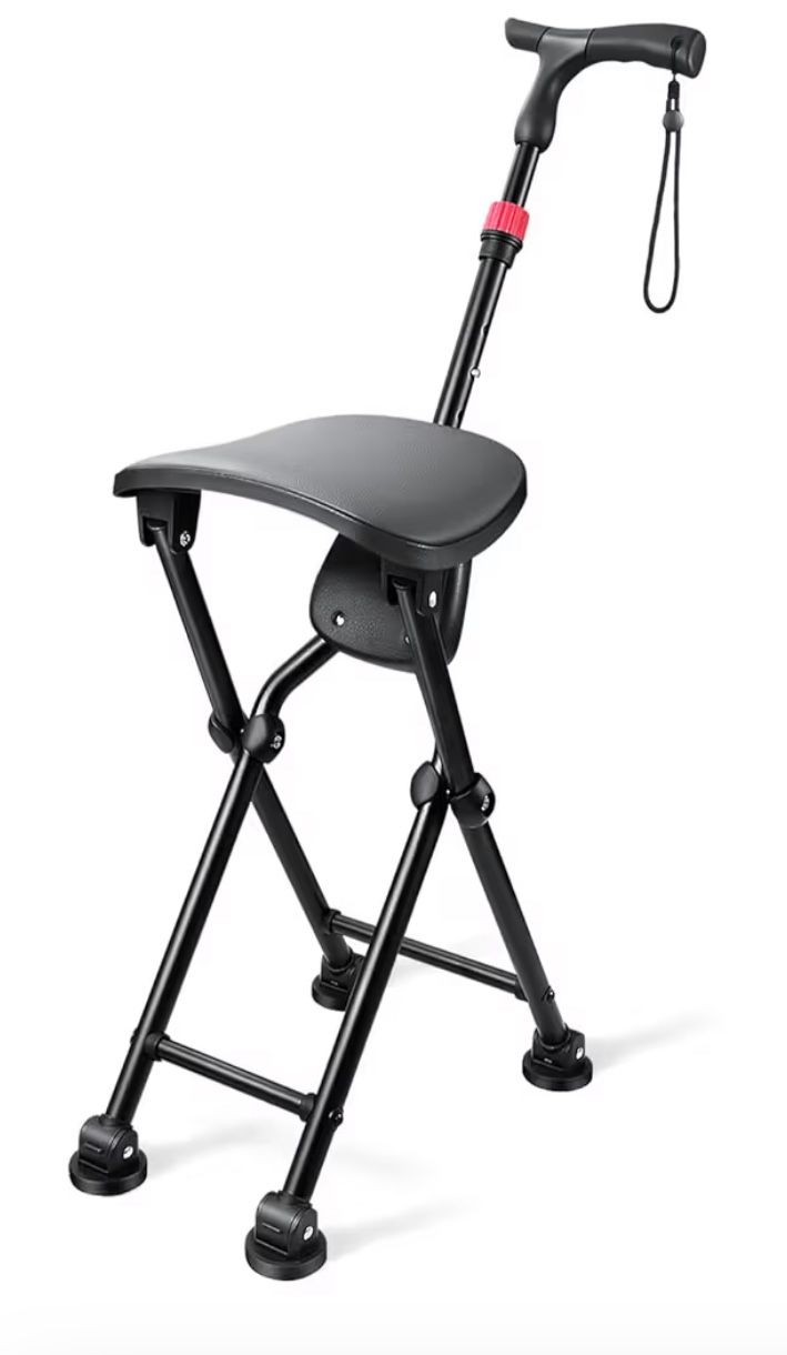 folding cane with seat
