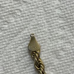 14k Plated Rope Bracelet  