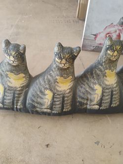 Vintage cat door stop