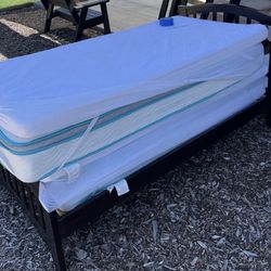 Twin Mattress and Bed Frame 