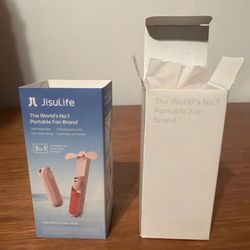 New 3-in-1 Handheld Mini Fan USB Rechargeable Power Bank Flashlight Pink