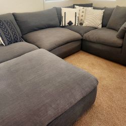 Modway Down Overstuffed Modular 5 Piece Sofa Set