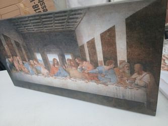 New 12 in. x 24 in. "Da Vinci The Last Supper Religious Classical Painting" by Leonardo Da Vinci Can