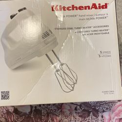 ✅ KitchenAid Ultra Power 5-Speed Hand Mixer - Model KHM512WH, New in Box
