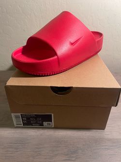Red Nike Calm Slide - Size 10m
