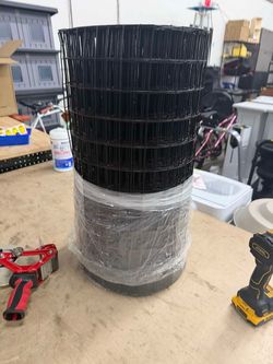 2' x 100' Welded Wire Dog Fence-14 ga. galvanized steel core; 12 ga after Black PVC-Coating
