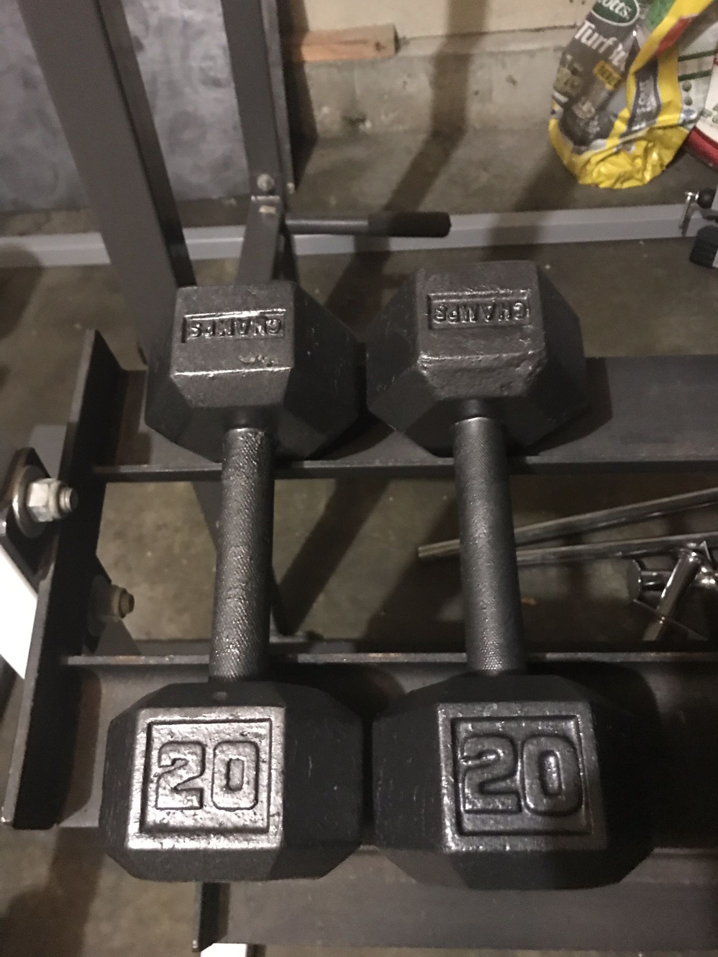 20lb pair of Champ dumbbells excellent condition. $20