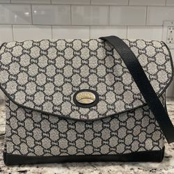 Gucci Plus Vintage Crossbody Bag Blue And Gray
