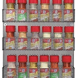 NEW 5-Tier Spice Rack Organizer – Rustic Wall Mounted Storage – $30 MUST GO