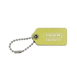 COACH Yellow Patent Leather Fob Bag Charm Keychain Hang Tag