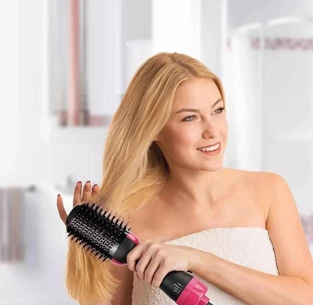 
Pink Hair Hot Air Hairbrush, Dryer, Straightener & Curler (Revlon)

