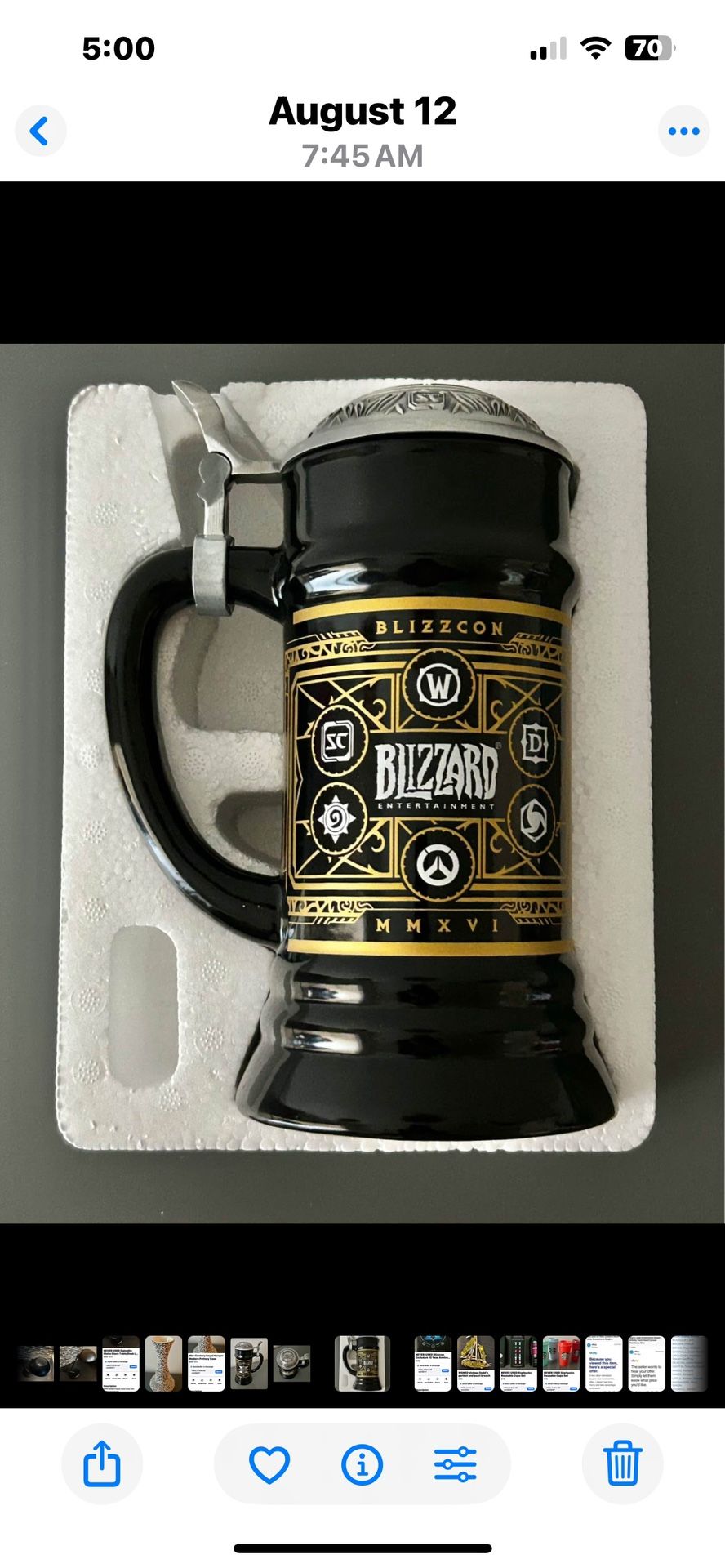 Blizzard 25th Year Anniversary Stein