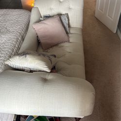 Cream Colored Sofa/chaise Lounge 