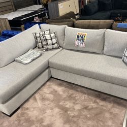 Simple Grey 2Pc Sectional 🩶 $1,899